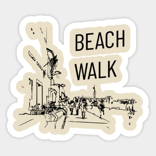 Beach Walk! Sticker